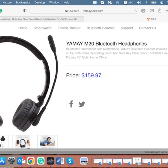 YAMAY M20 Bluetooth Headphones Bluetooth Headphones with Microphone, - Picture 1 of 13